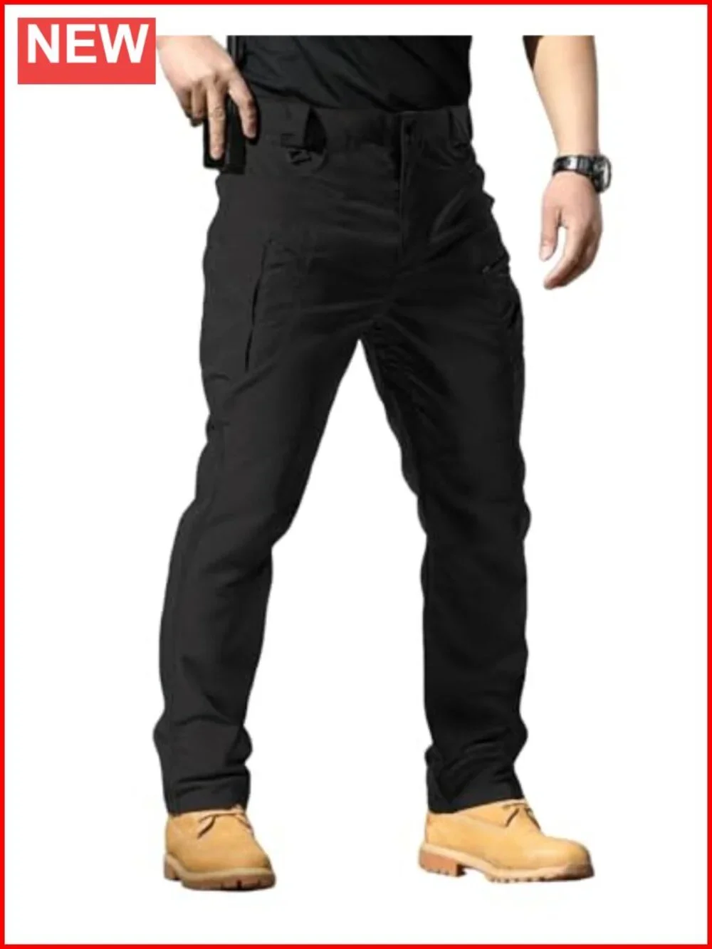 Men's Stretch Tactical Cargo Pants Water Resistant Ripstop Hiking Pockets